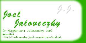 joel jaloveczky business card